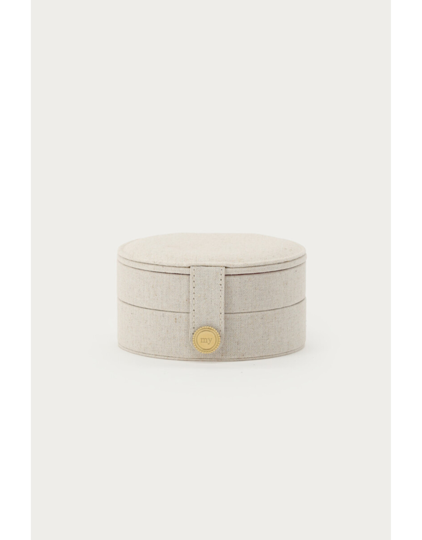 Sieraden etui linnen rond