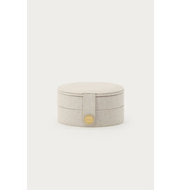 Sieraden etui linnen rond