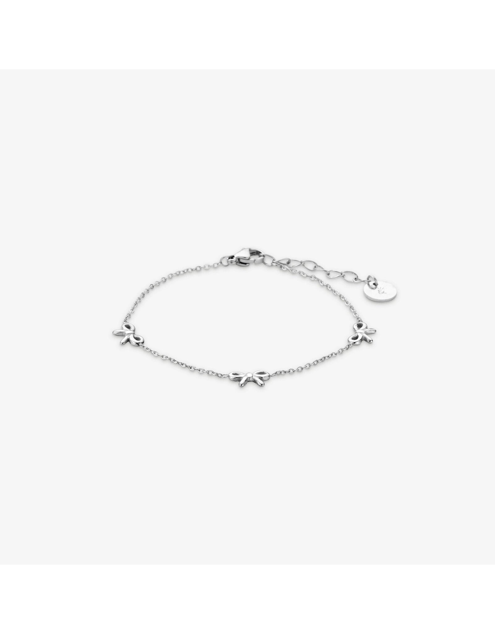 Armband strikjes zilver