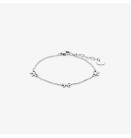 Armband strikjes zilver
