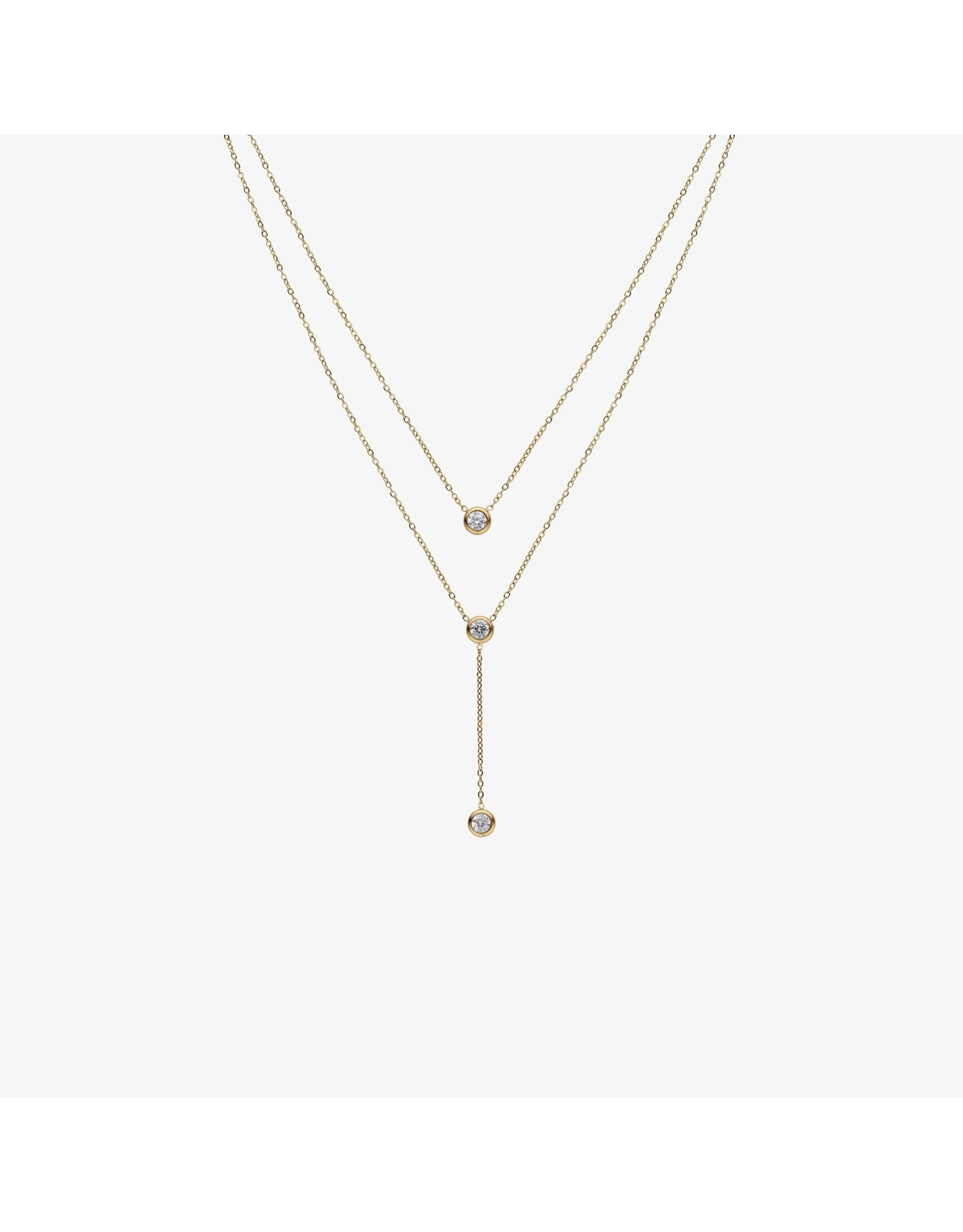 Ketting Y-model strass