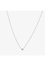 Ketting strass steentje zilver
