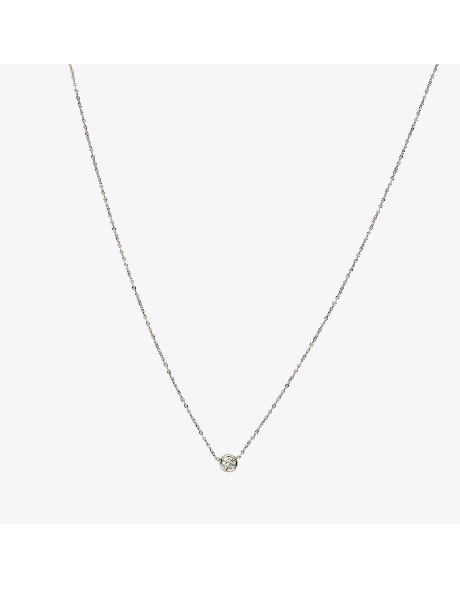 Ketting strass steentje zilver