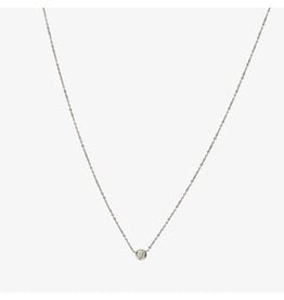 Ketting strass steentje zilver
