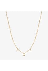 Ketting strass steentje + parels