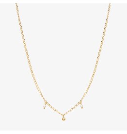 Ketting strass steentje + parels