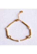Armband bloemen parels
