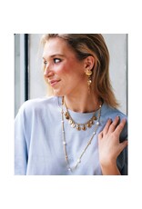 Lange ketting bloemen parels