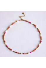 Ketting oranje/roze