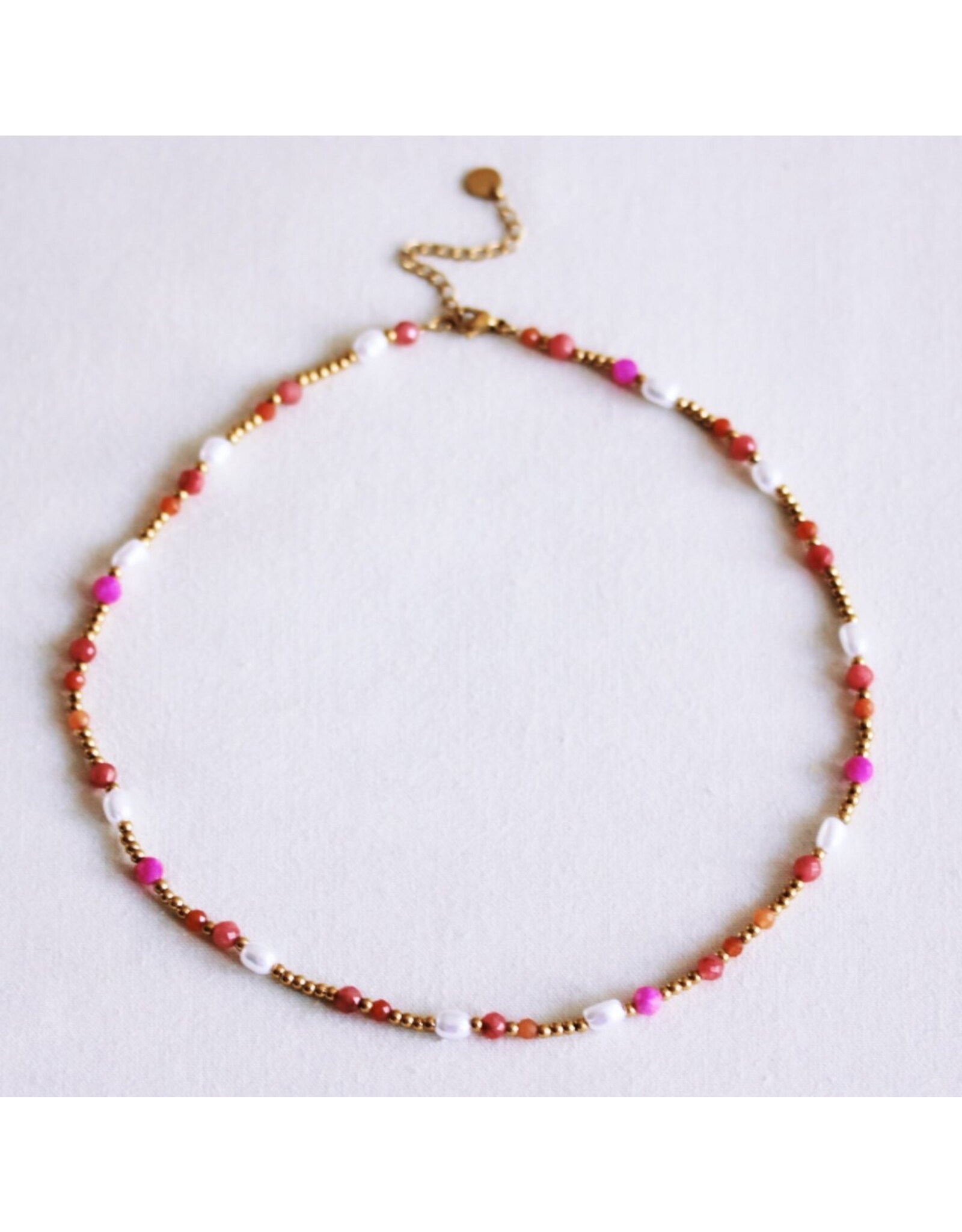 Ketting oranje/roze