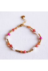 Armband oranje/roze