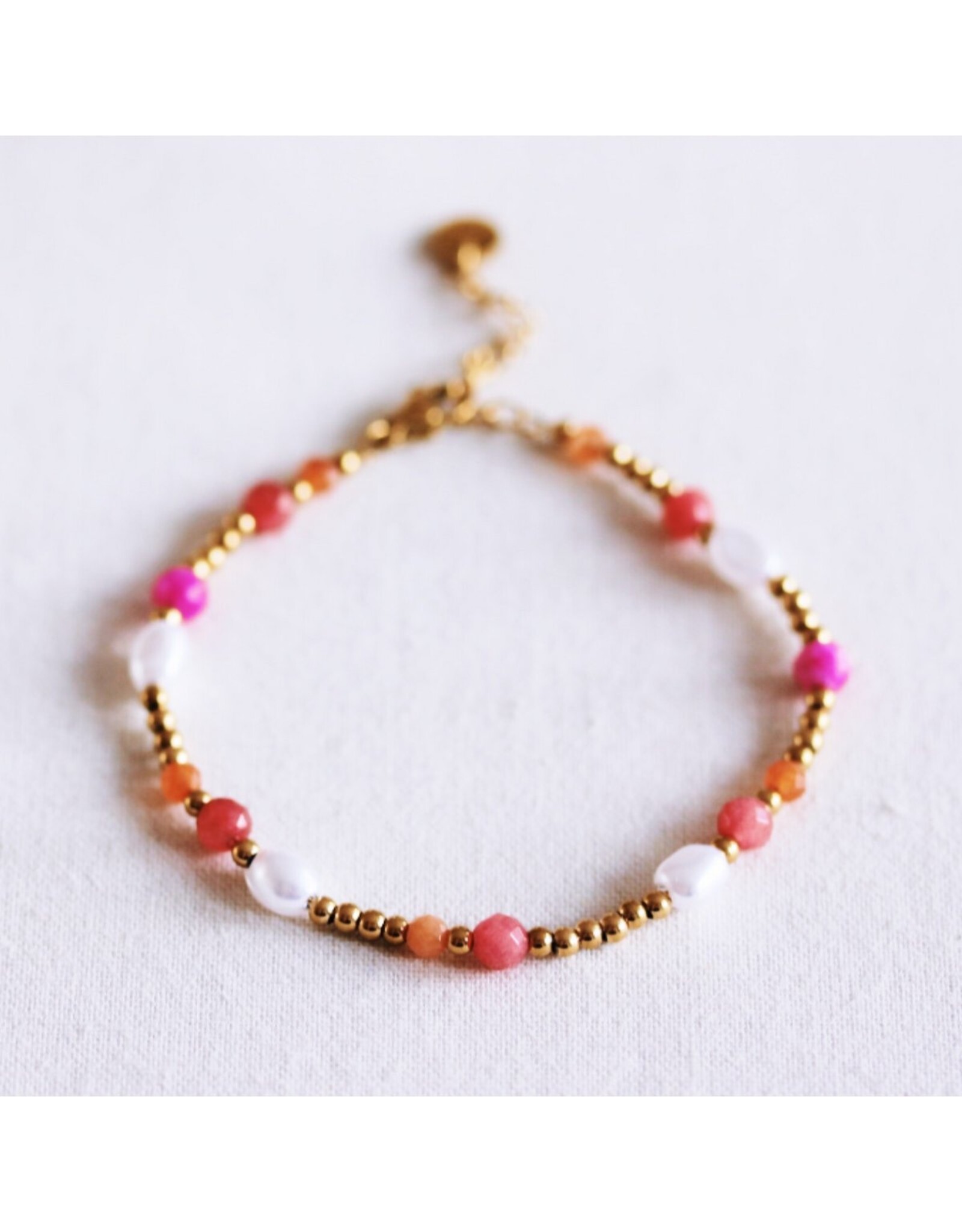 Armband oranje/roze