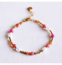 Armband oranje/roze