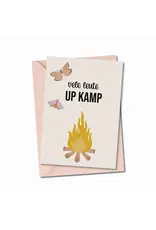 Wenskaart Vele leute op  kamp