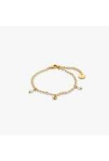 Armband strass steentje + parels
