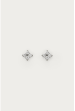 Studs klaver zilver