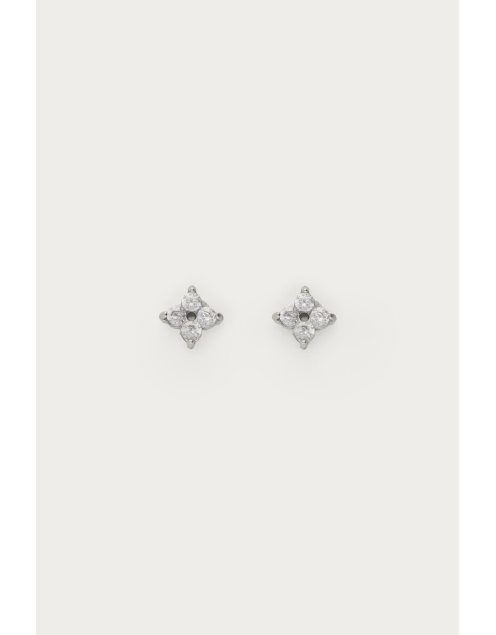Studs klaver zilver