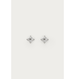 Studs klaver zilver
