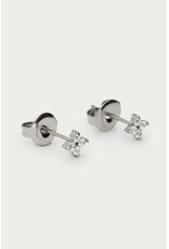 Studs klaver zilver