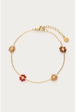 Armband bloemen multi