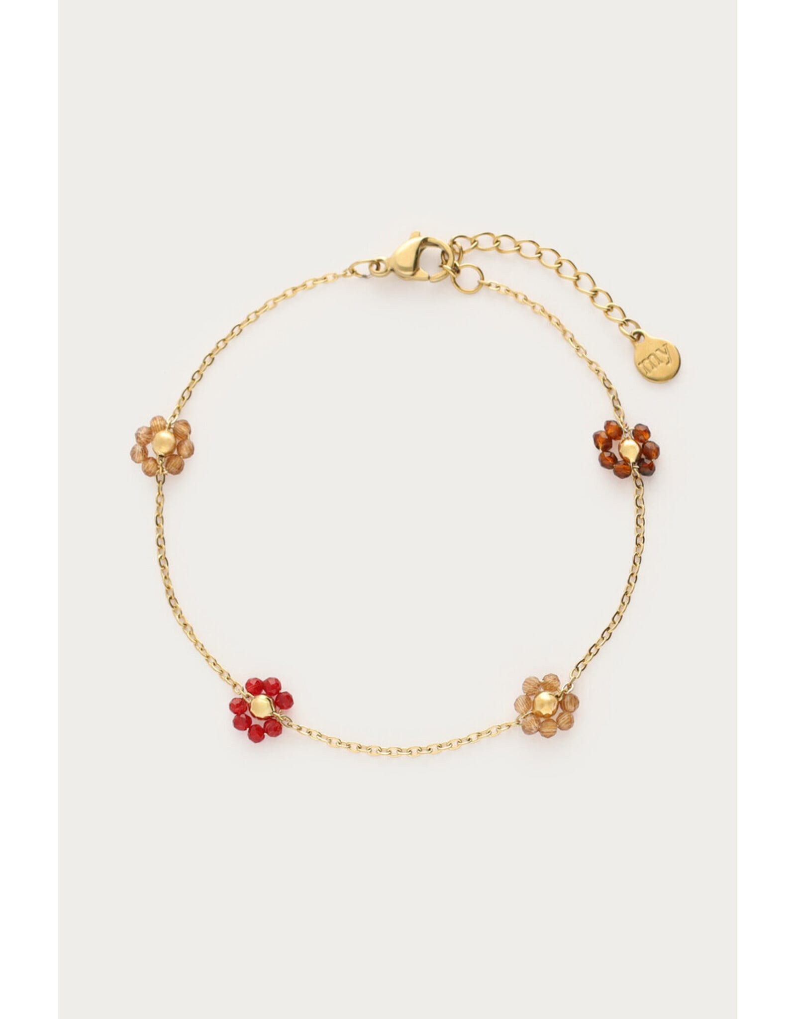 Armband bloemen multi