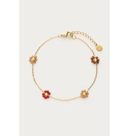 Armband bloemen multi