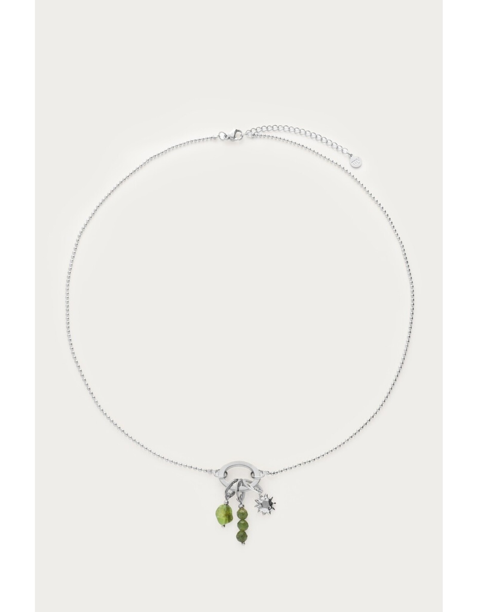 Ketting sunrocks groen zilver