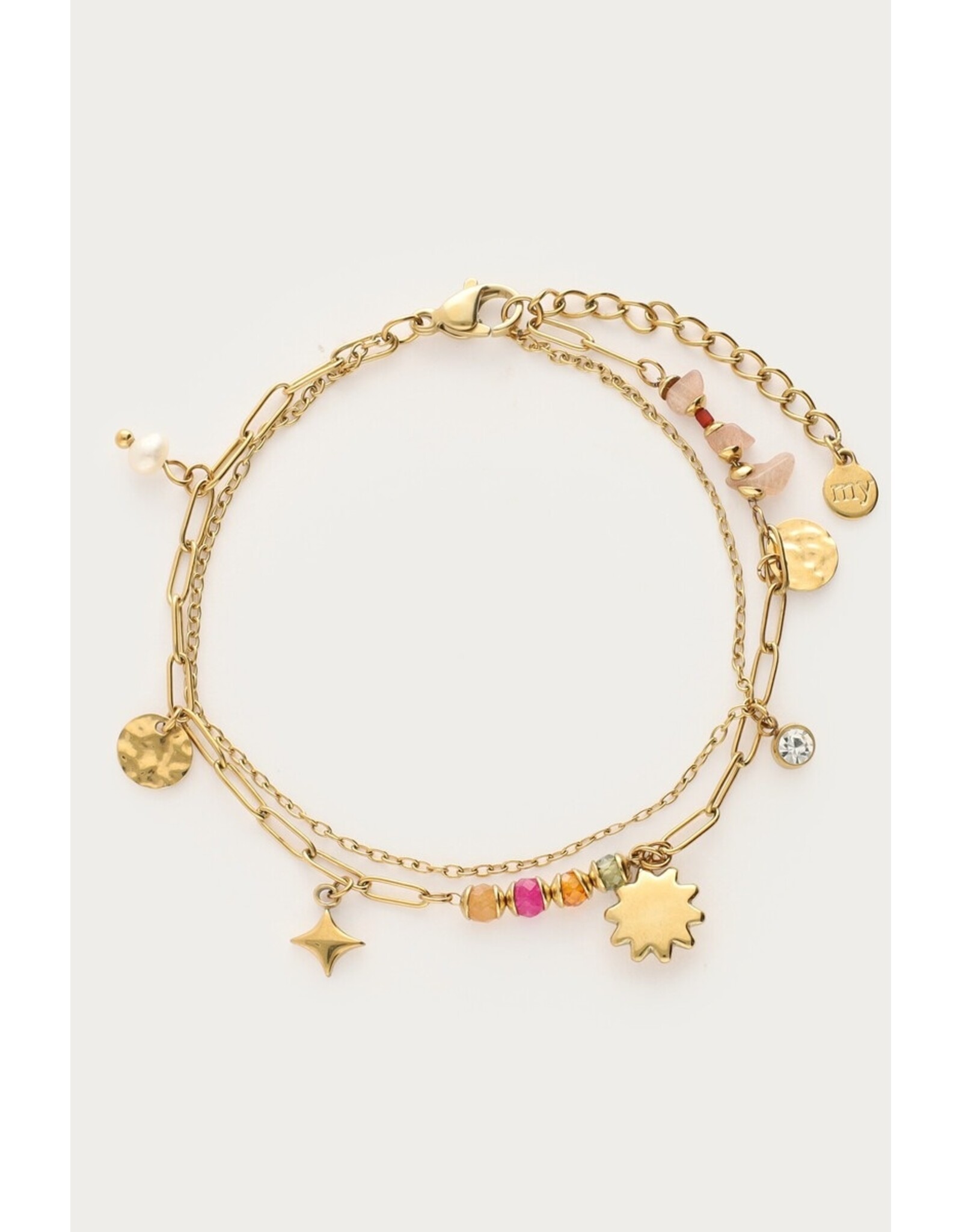 Armband dubbel zon kralen