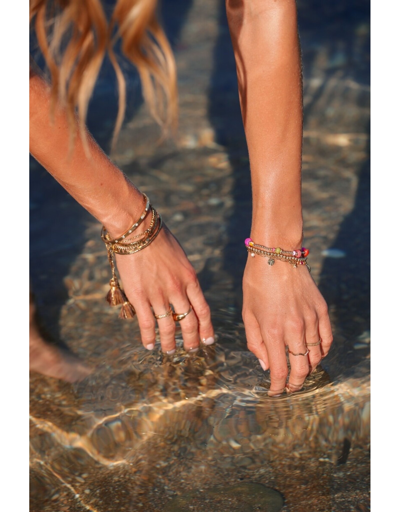 Armband dubbel zon kralen
