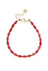 Armband schelp rood