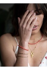 Armband schelp rood