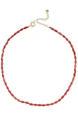 Ketting schelp rood