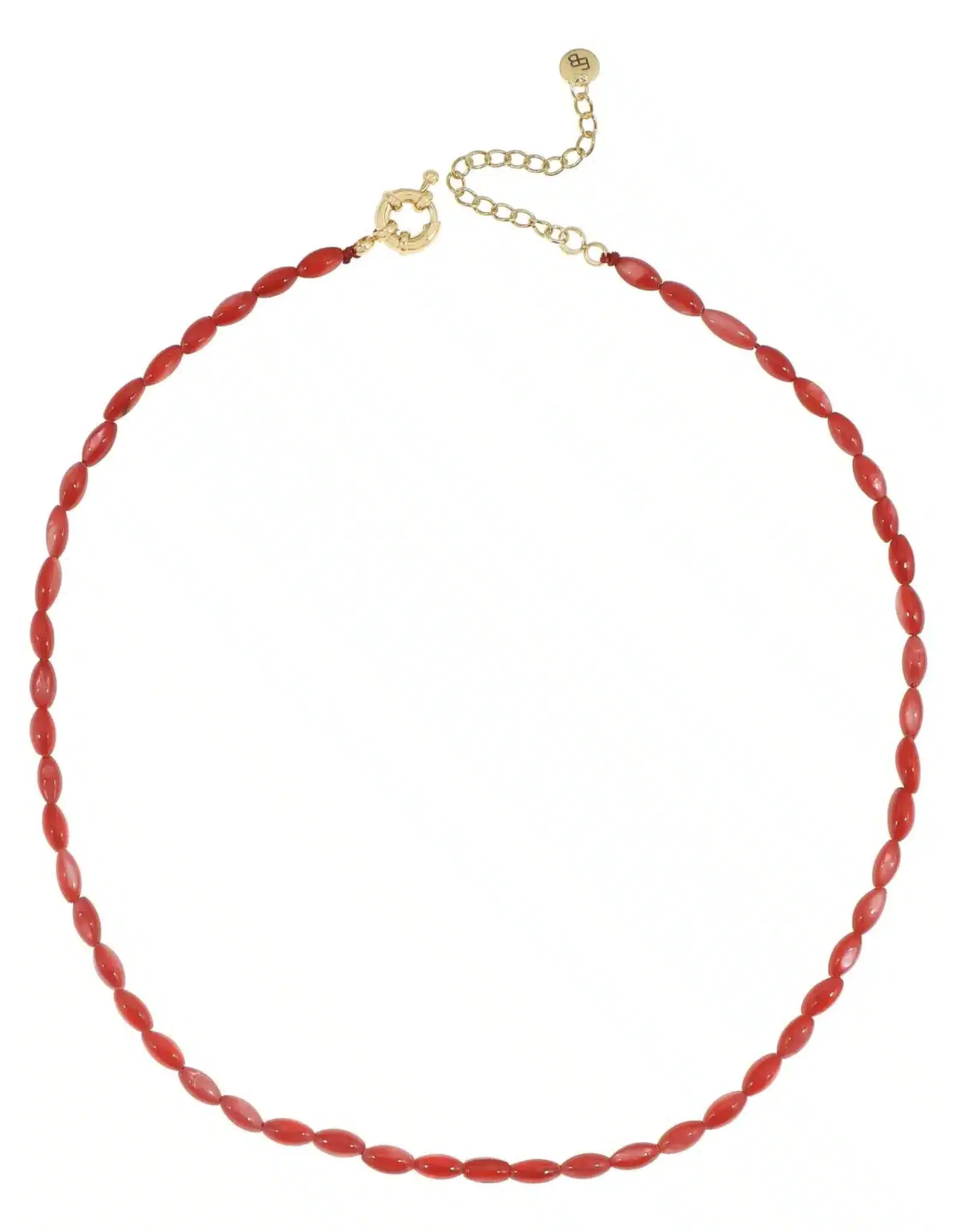Ketting schelp rood