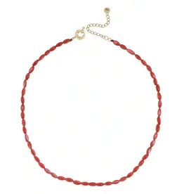 Ketting schelp rood