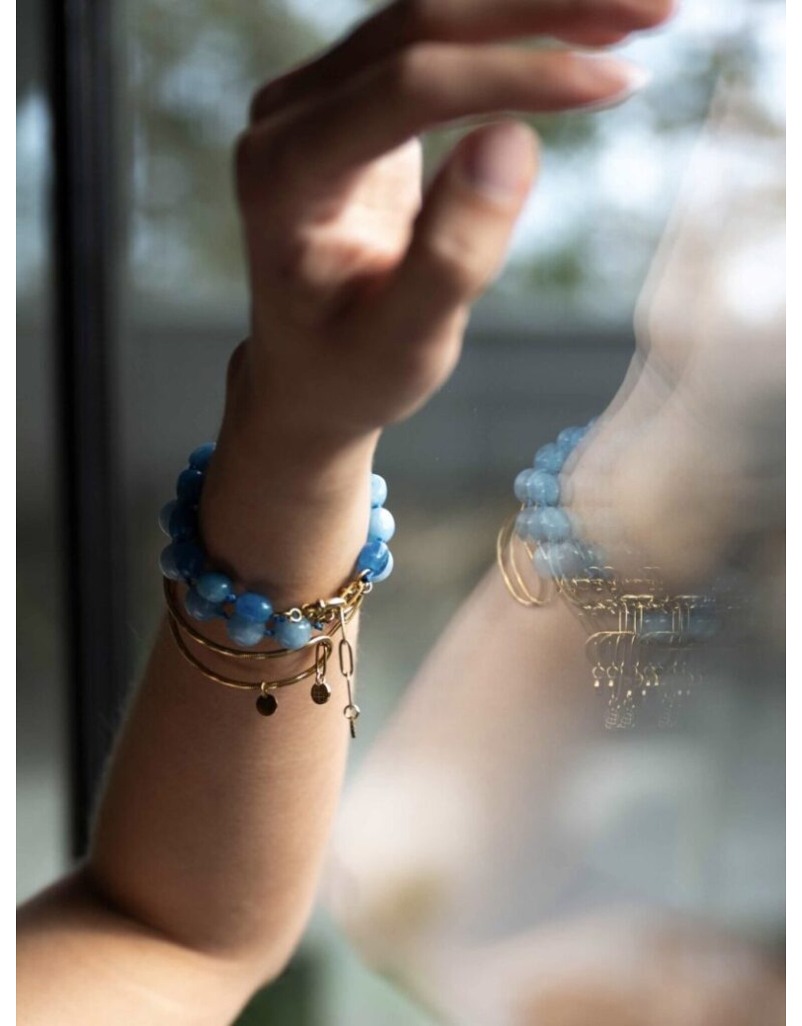 Armband blauw gemstones