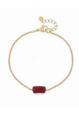 Armband steen rood