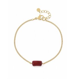 Armband steen rood