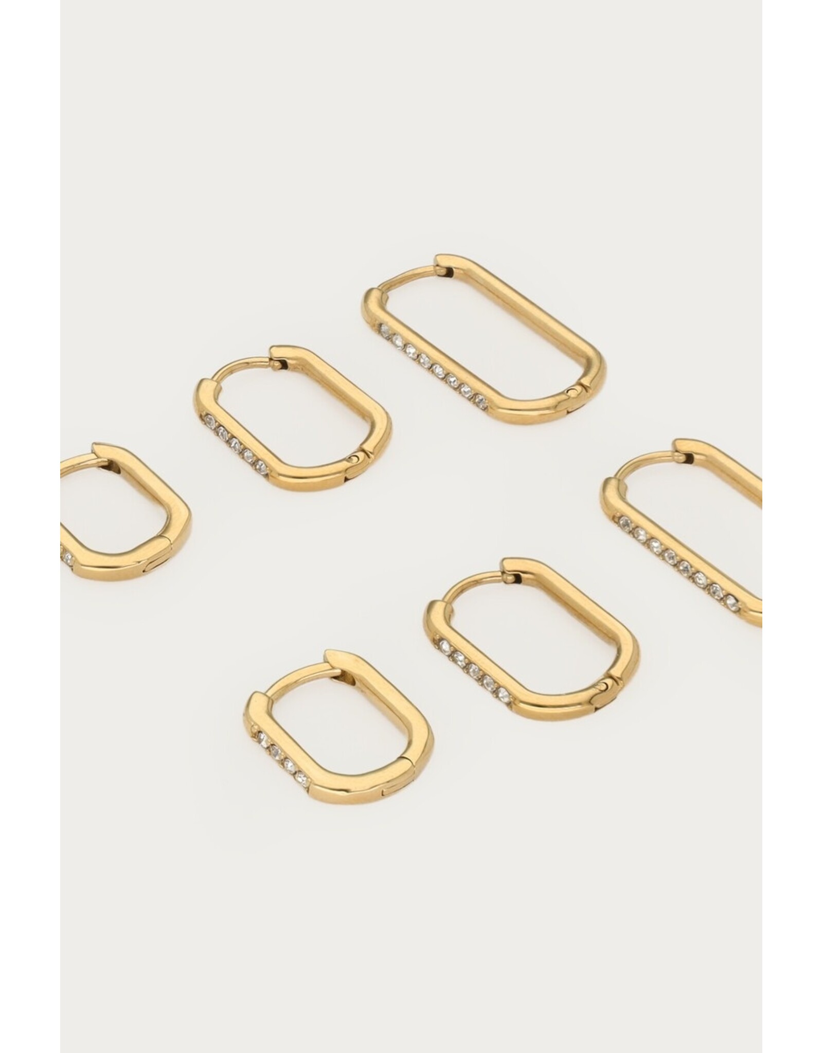 Set oorbellen strass