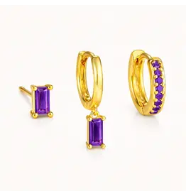 Set Drop gold/lila