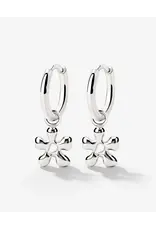 Oorringen flower silver