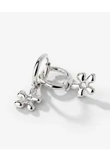 Oorringen flower silver