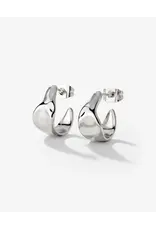 Oorringen liquid shape silver