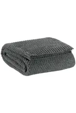 Plaid tricot donkergrijs