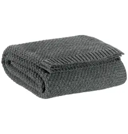 Plaid tricot donkergrijs