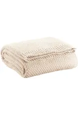 Plaid tricot ivoor