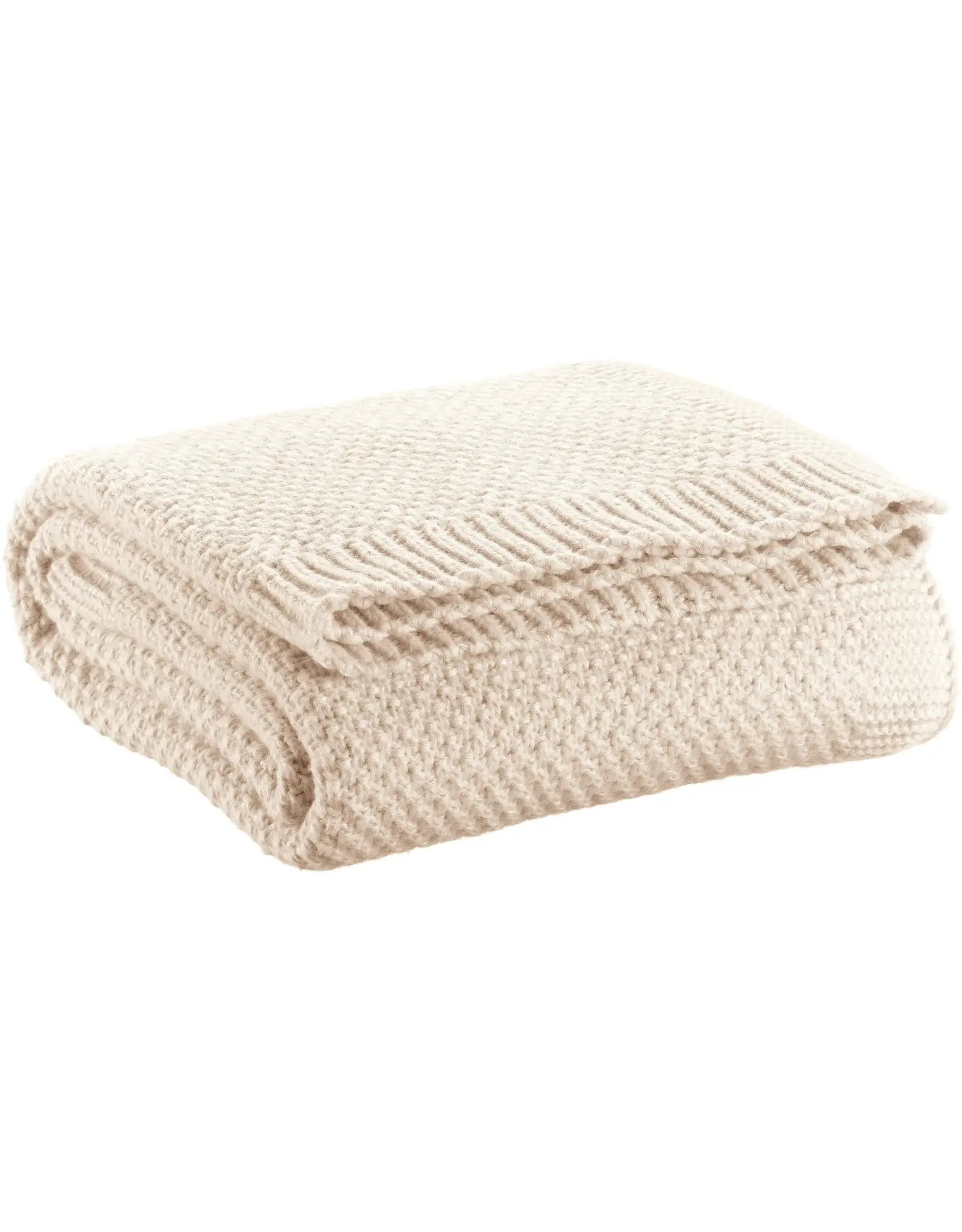 Plaid tricot ivoor