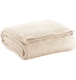 Plaid tricot ivoor