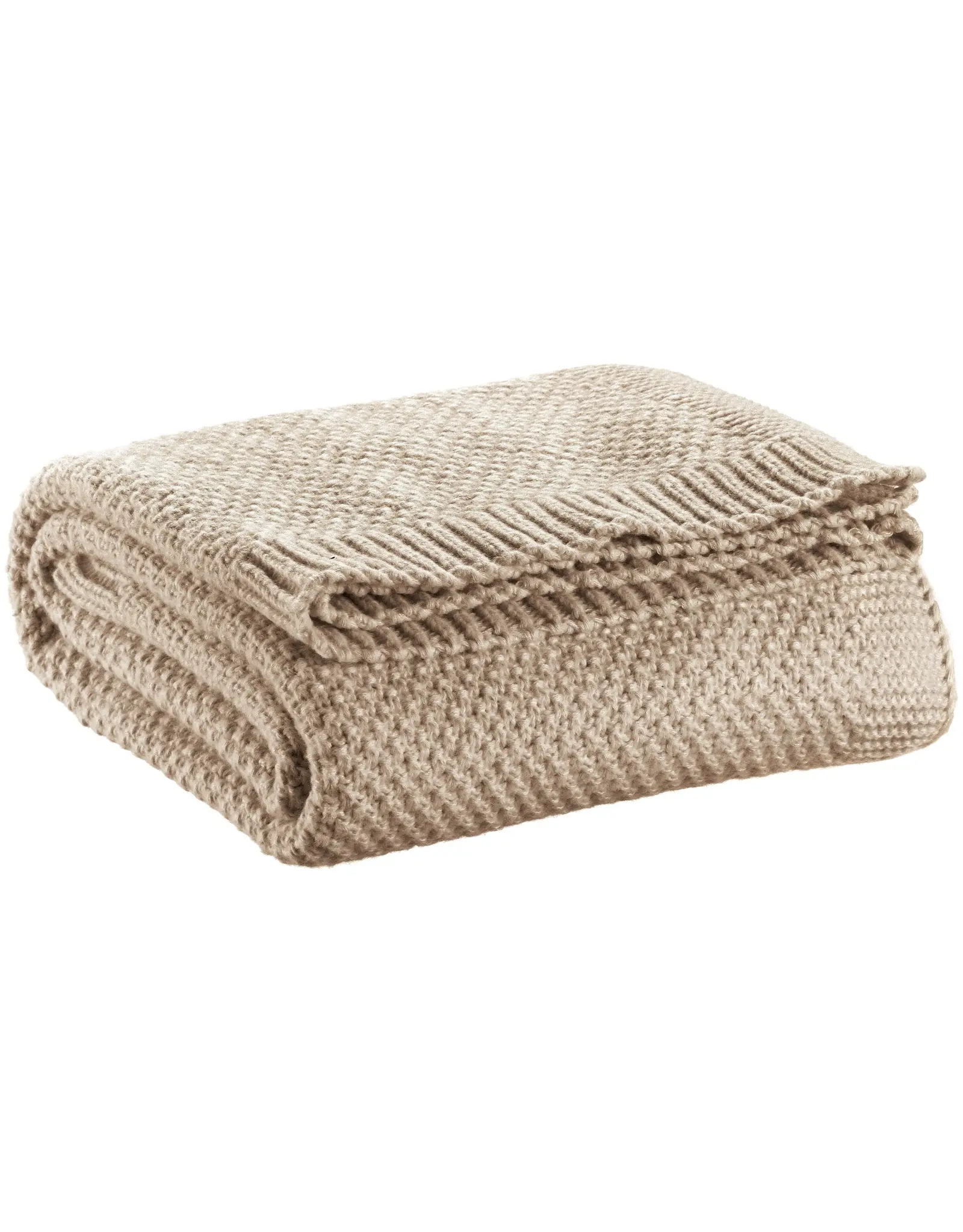 Plaid tricot naturel