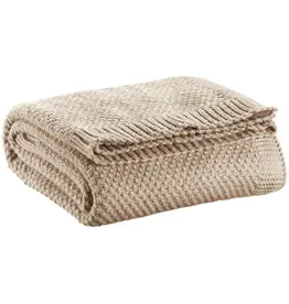 Plaid tricot naturel