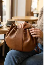 Handtas nou cognac